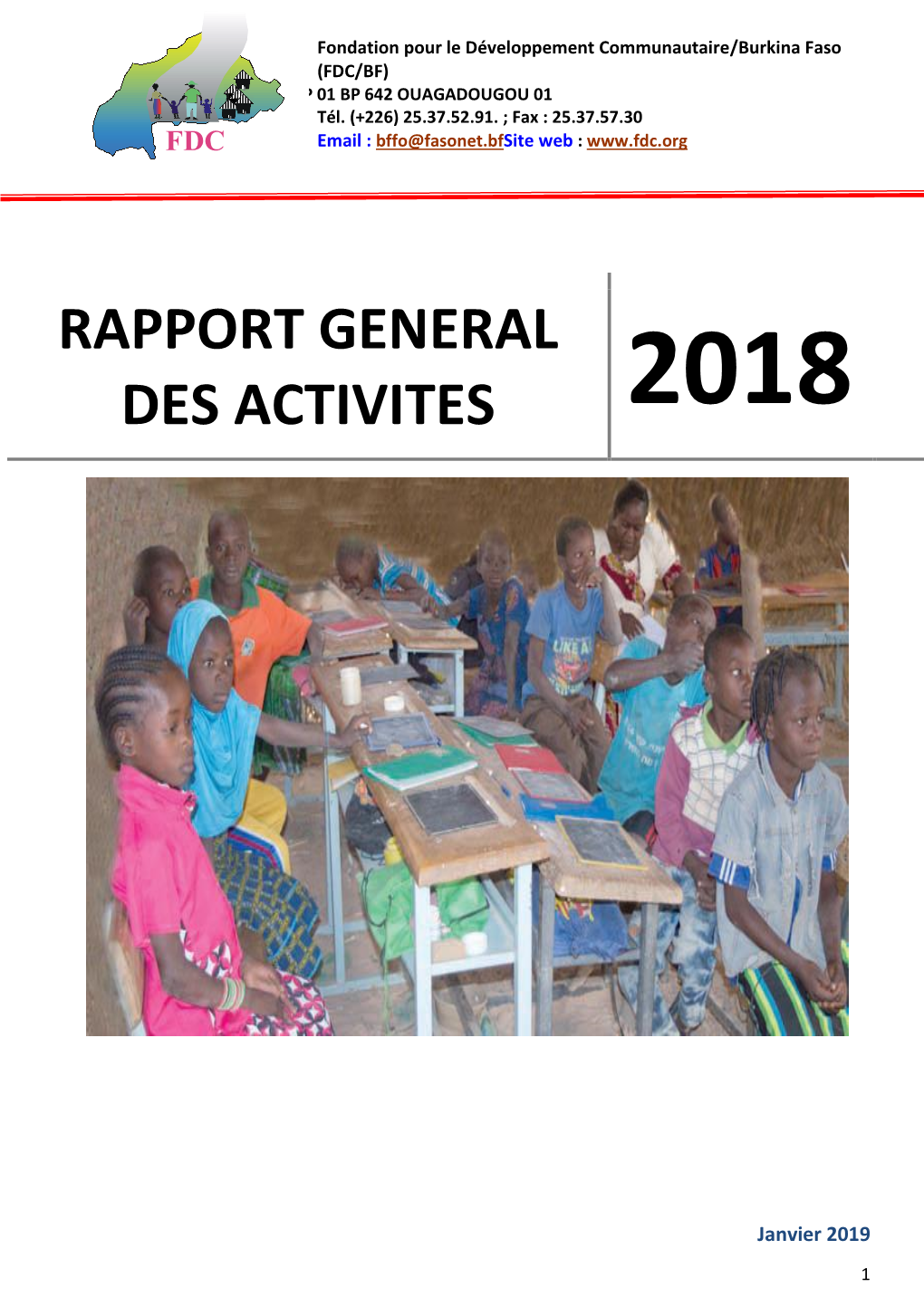 Rapport General Des Activites 2018