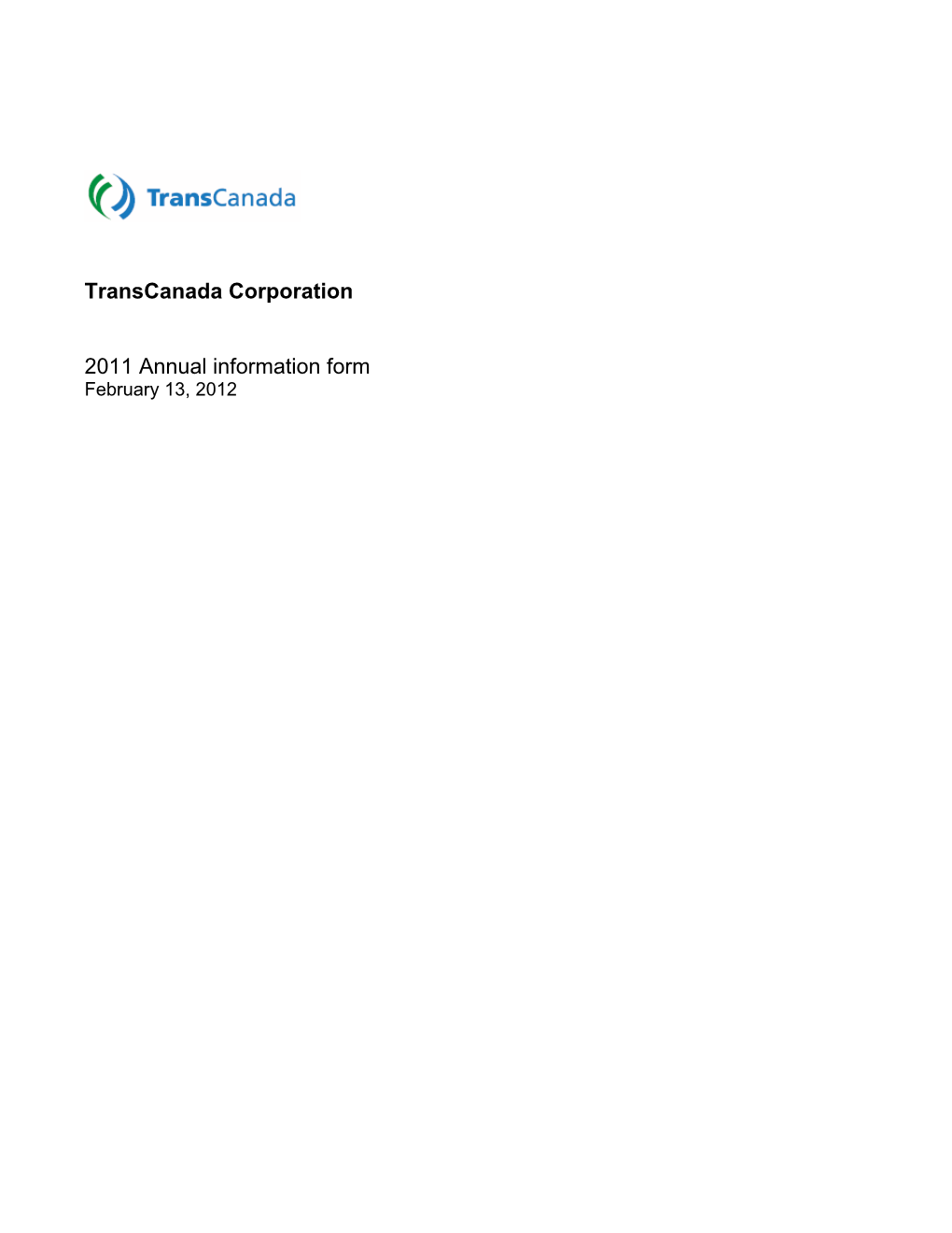 Transcanada Corporation 2011 Annual Information Form