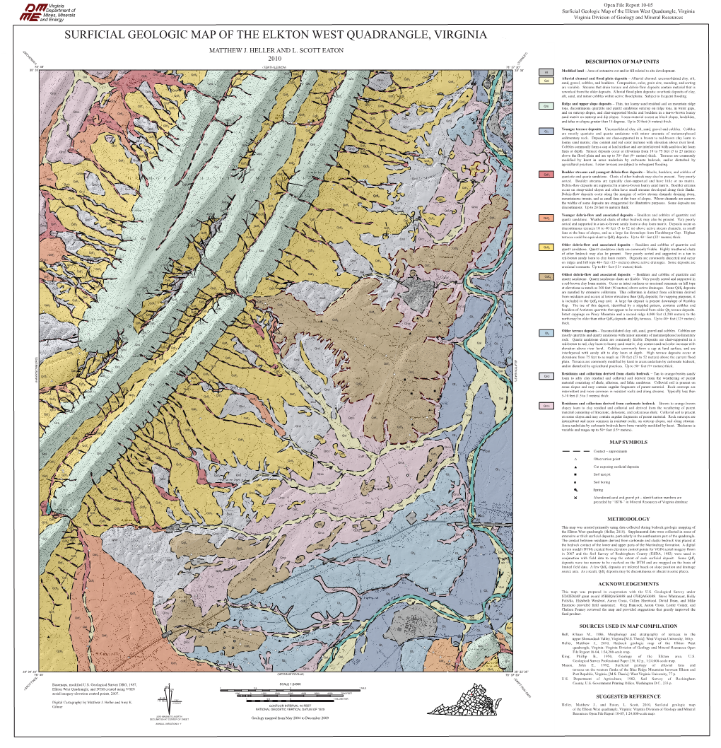 Elkton West Geologic Map New12