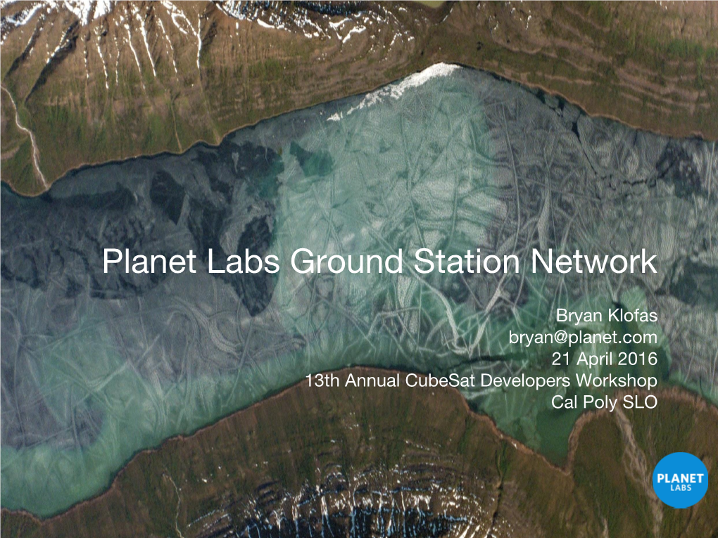 Planet Labs Ground Station Network