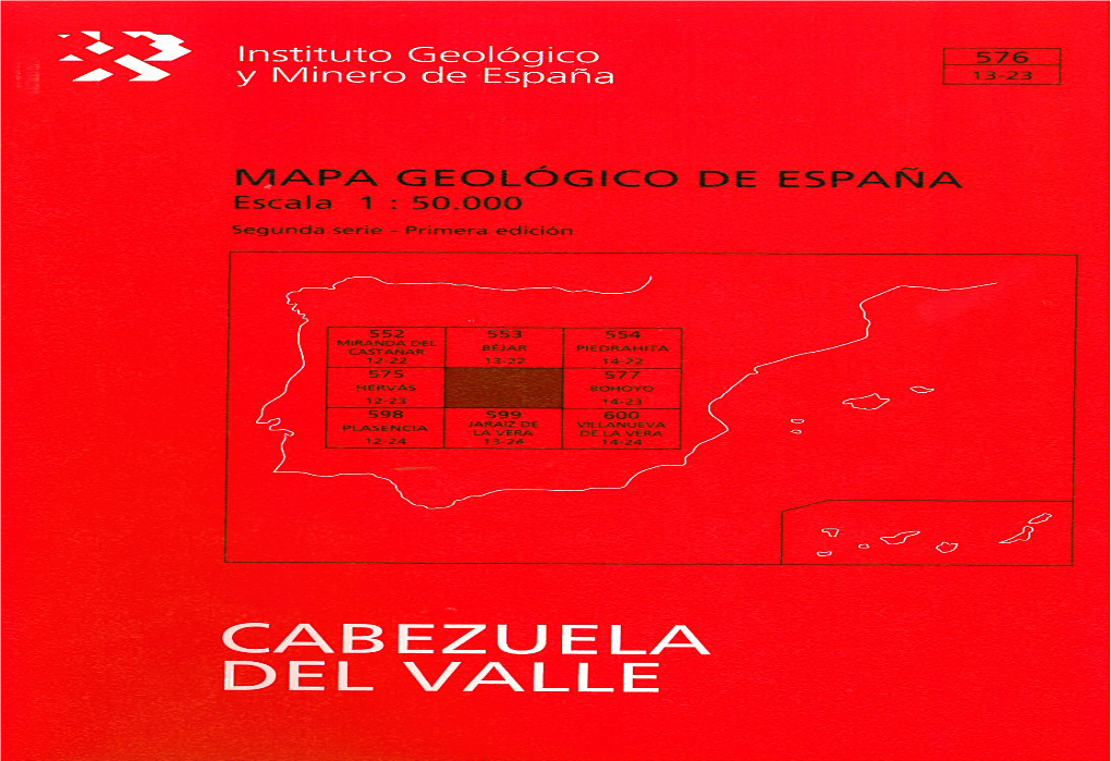 MAPA GEOLÓGICO DE ESPAÑA Escala 1:50.000