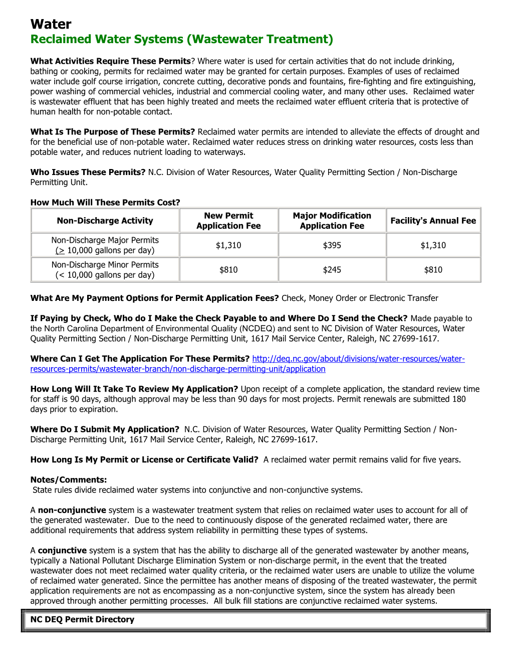 Water Reclaimed Water Systems (Wastewater Treatment)