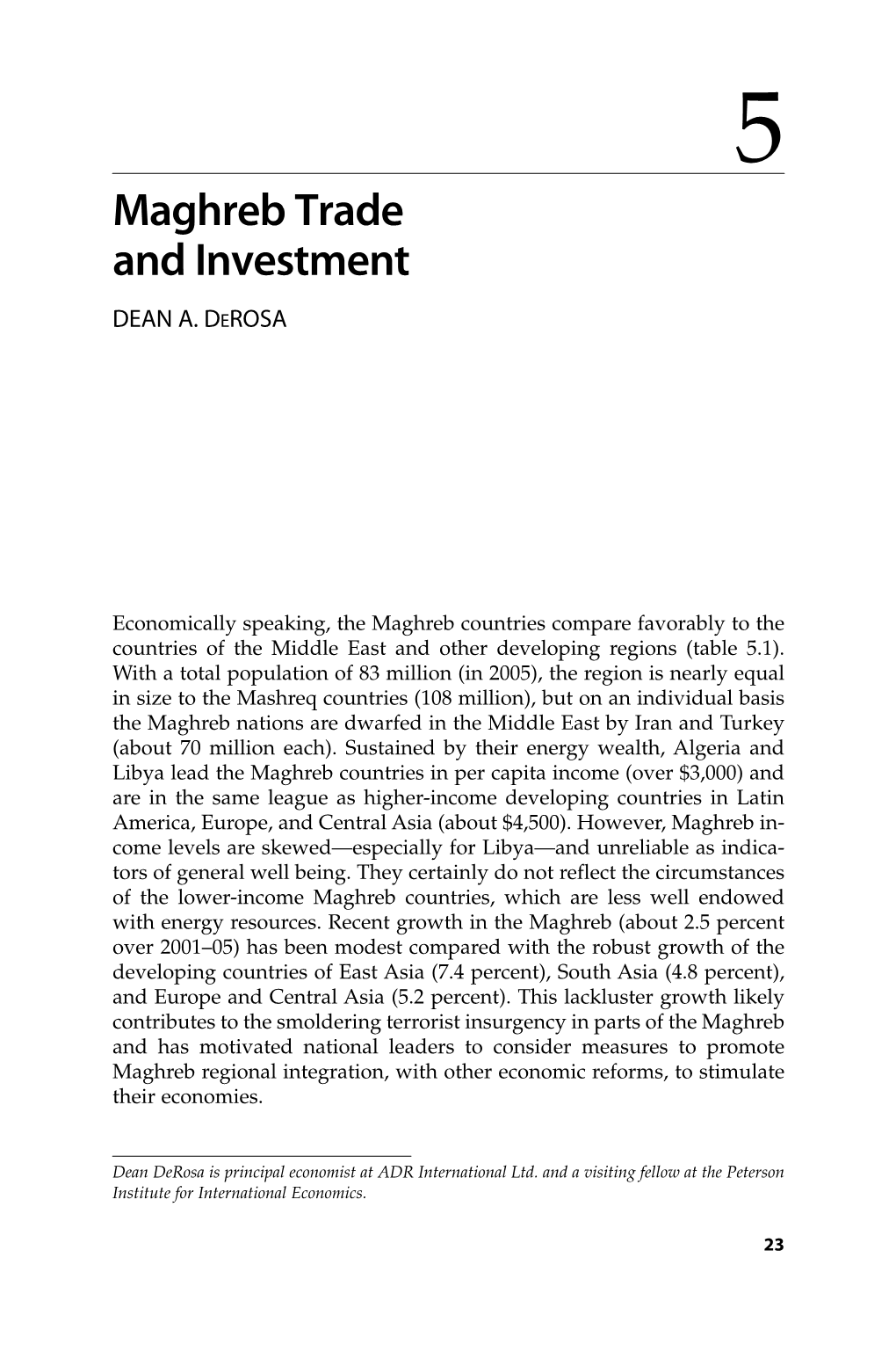 Maghreb Trade and Investment