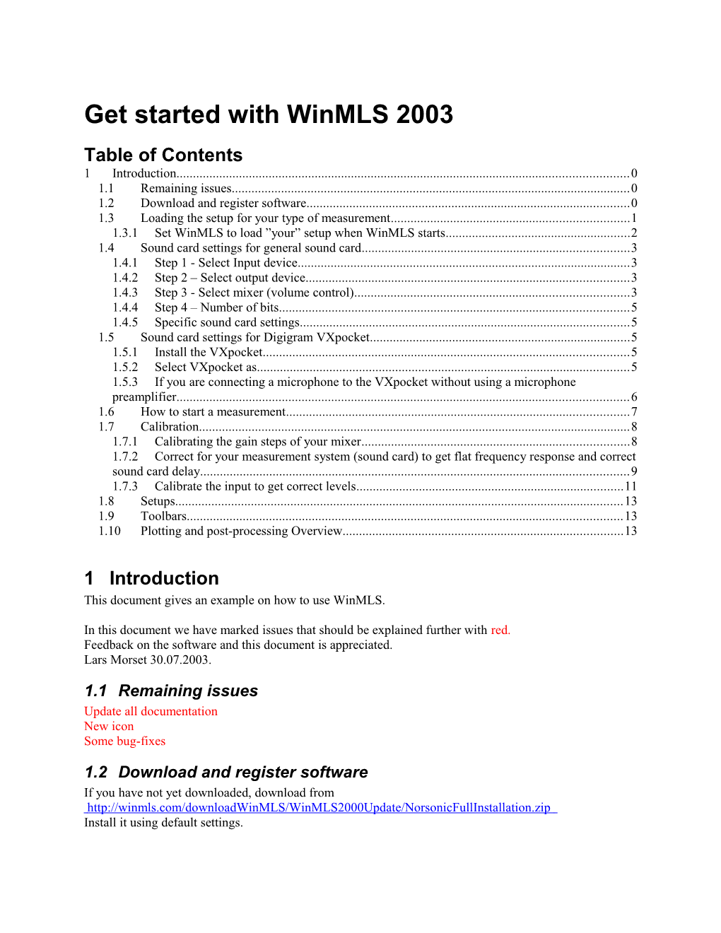 Get Started with Winmls 2003