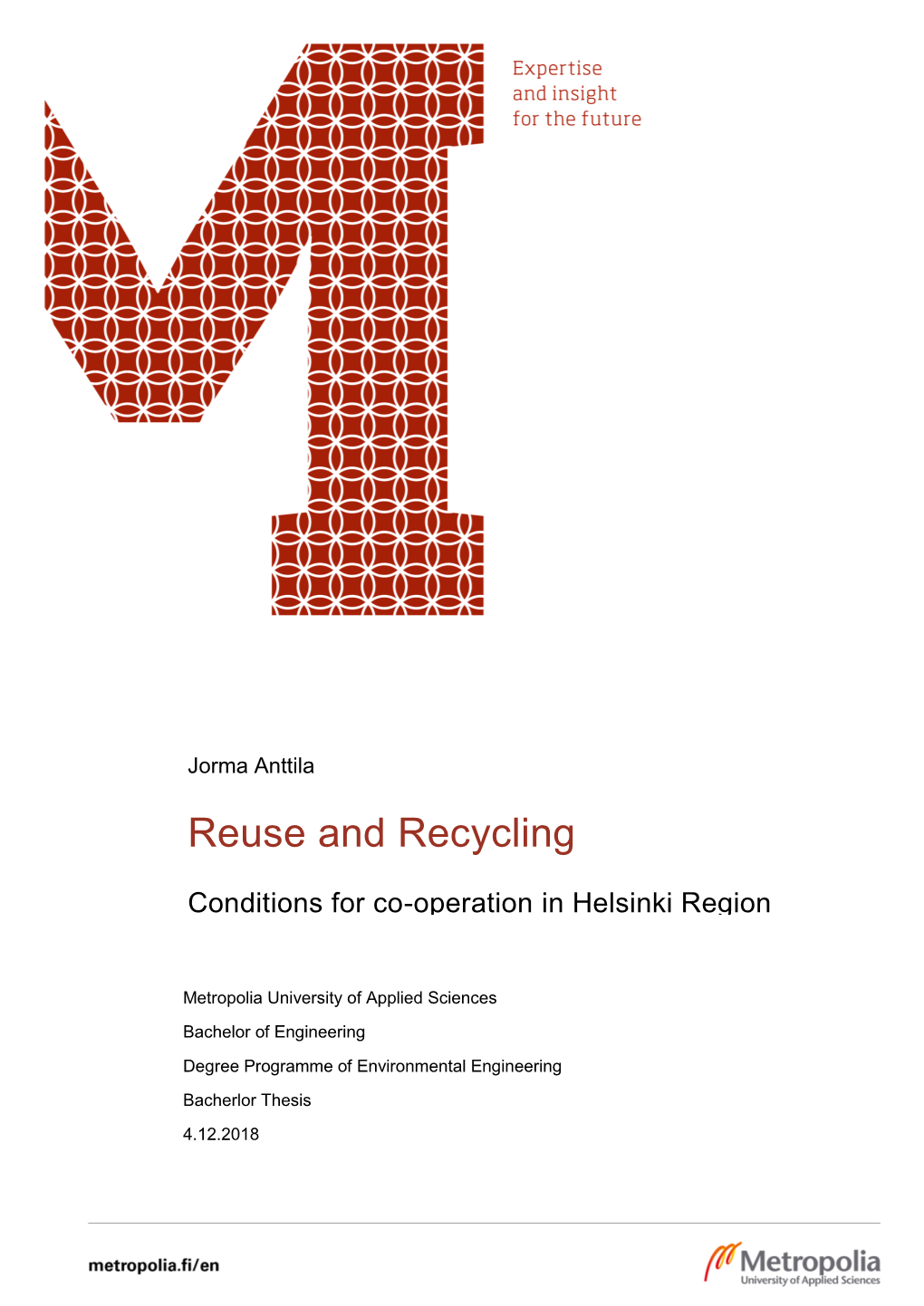 Reuse and Recycling