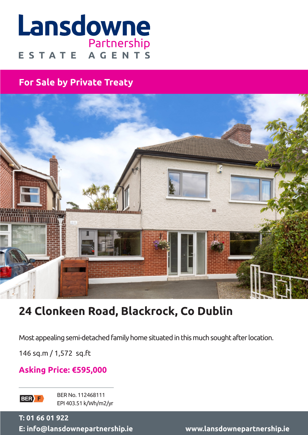 24 Clonkeen Road, Blackrock, Co Dublin