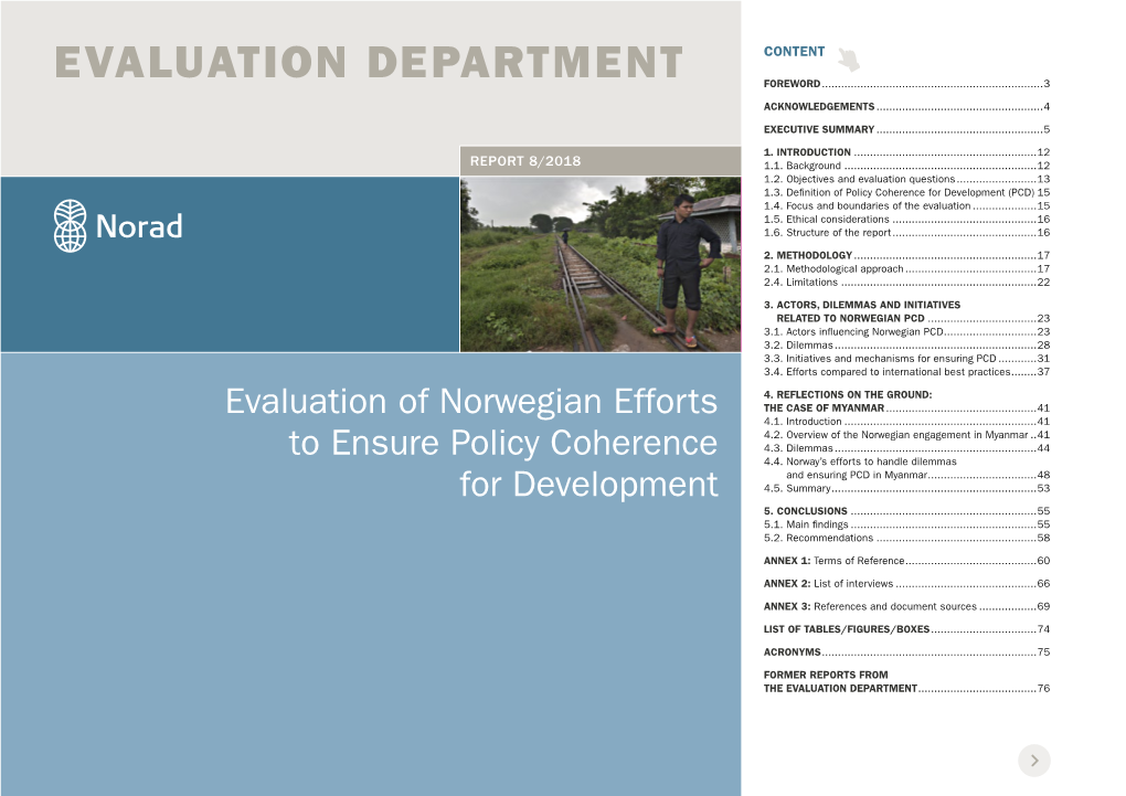 Evaluation Department Content Foreword