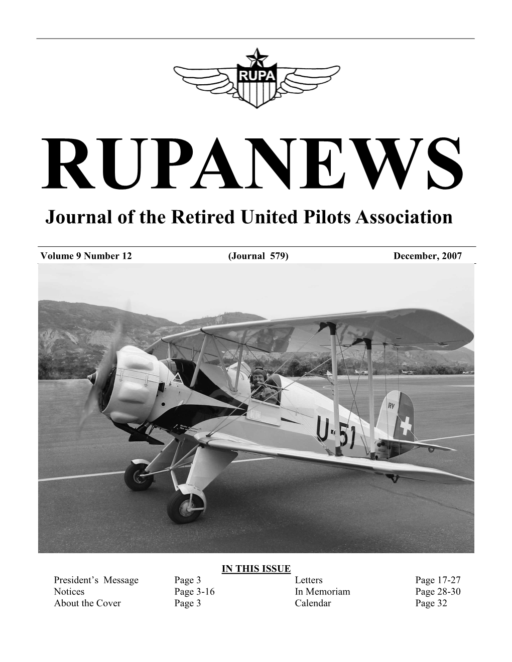 Journal of the Retired United Pilots Association