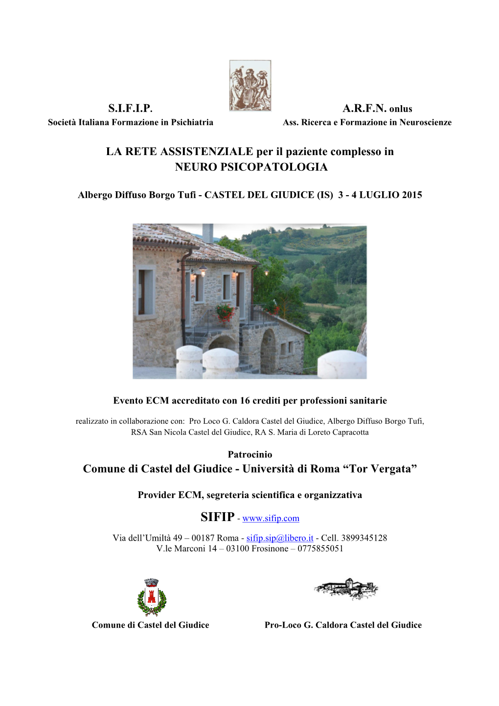 Programma CASTEL DEL GIUDICE 3-4 LUGLIO 2015-BORGO TUFI