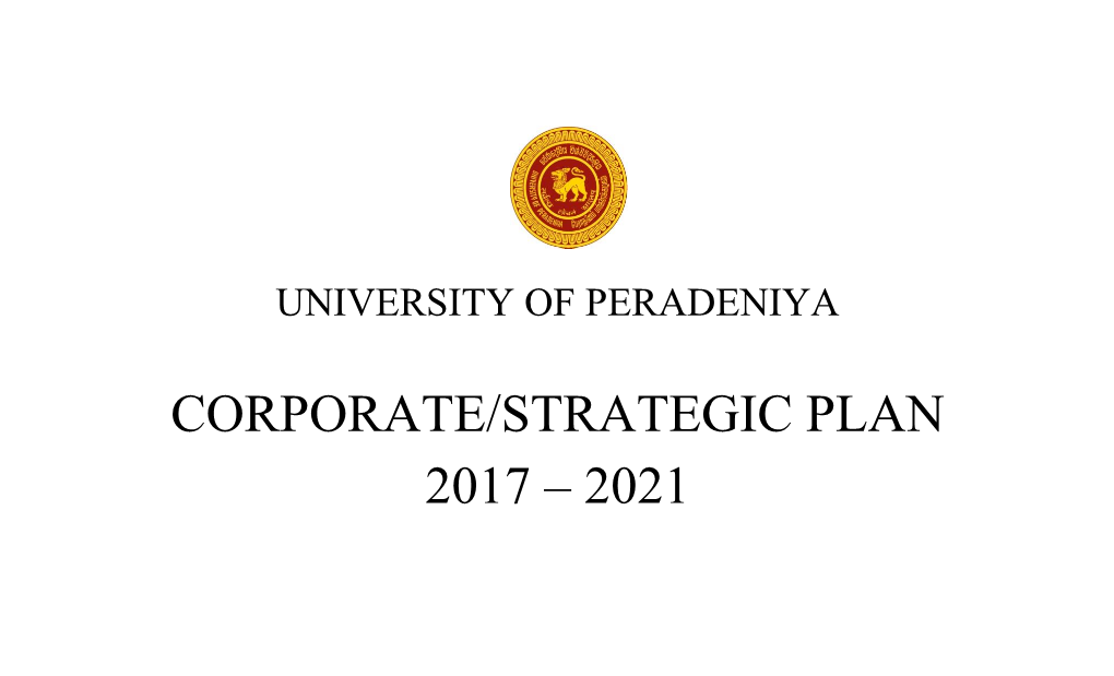 Corporate/Strategic Plan 2017 – 2021