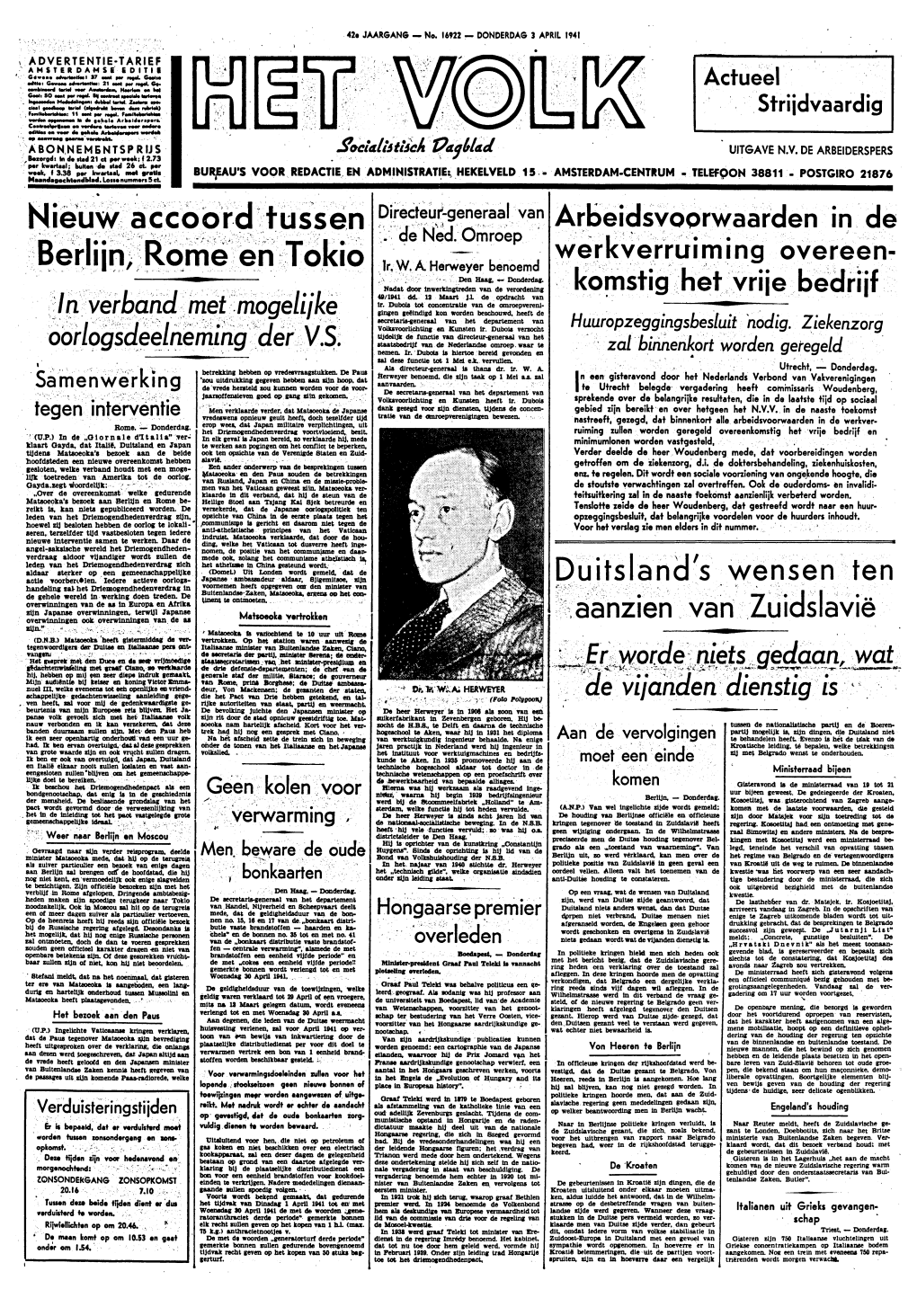 Het Volk : Dagblad Voor De Arbeiderspartĳ