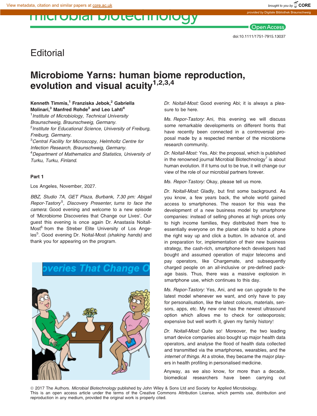 Human Biome Reproduction, Evolution and Visual Acuity1,2,3,4