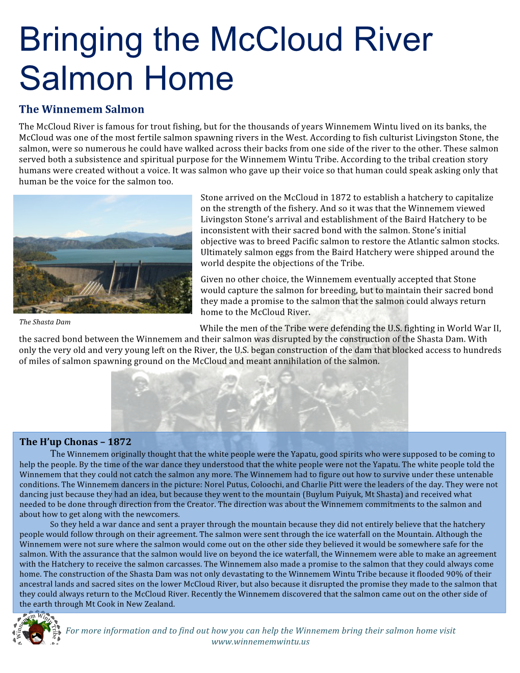 Bringing the Mccloud River Salmon Home