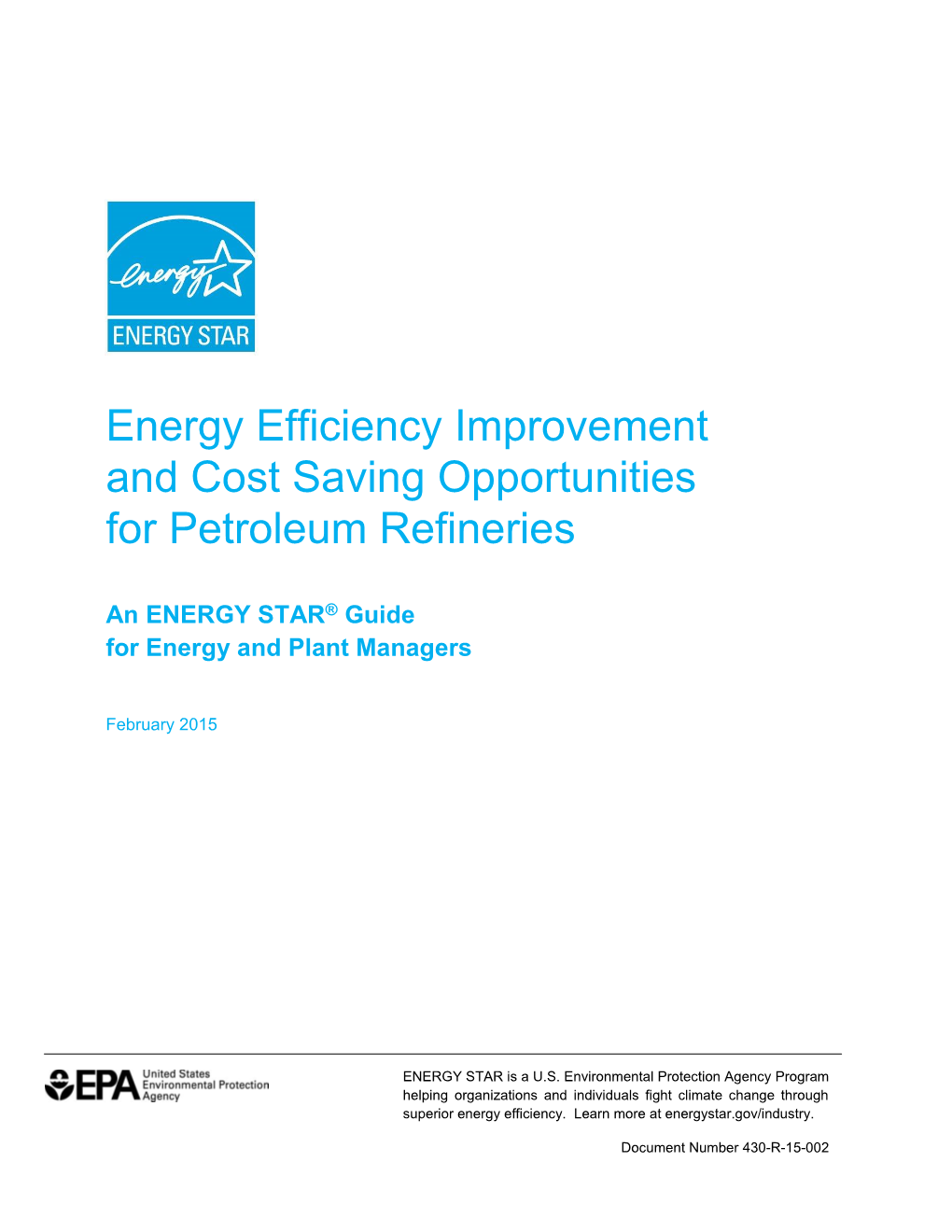 ENERGY STAR Guide for Petroleum Refineries