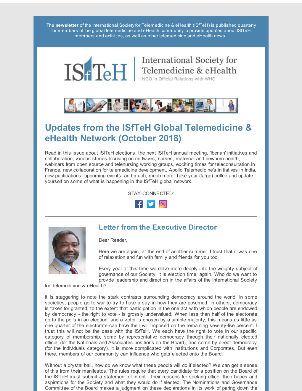 Updates from the Isfteh Global Telemedicine & Ehealth Network
