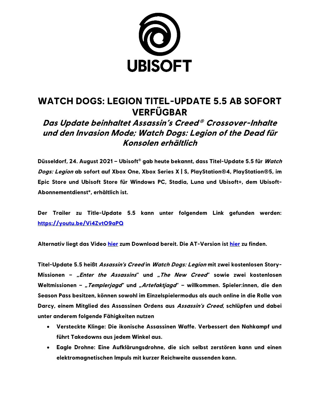 Watch Dogs: Legion Titel-Update 5.5 Ab Sofort Verfügbar