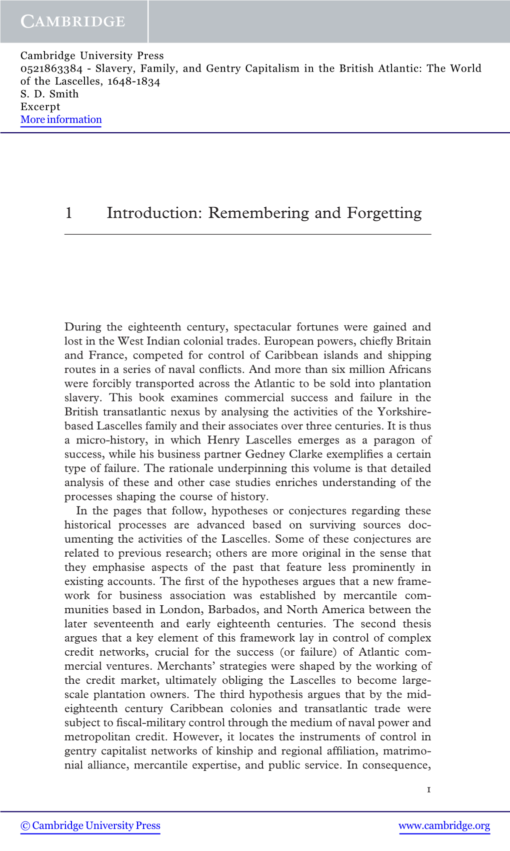 1 Introduction: Remembering and Forgetting