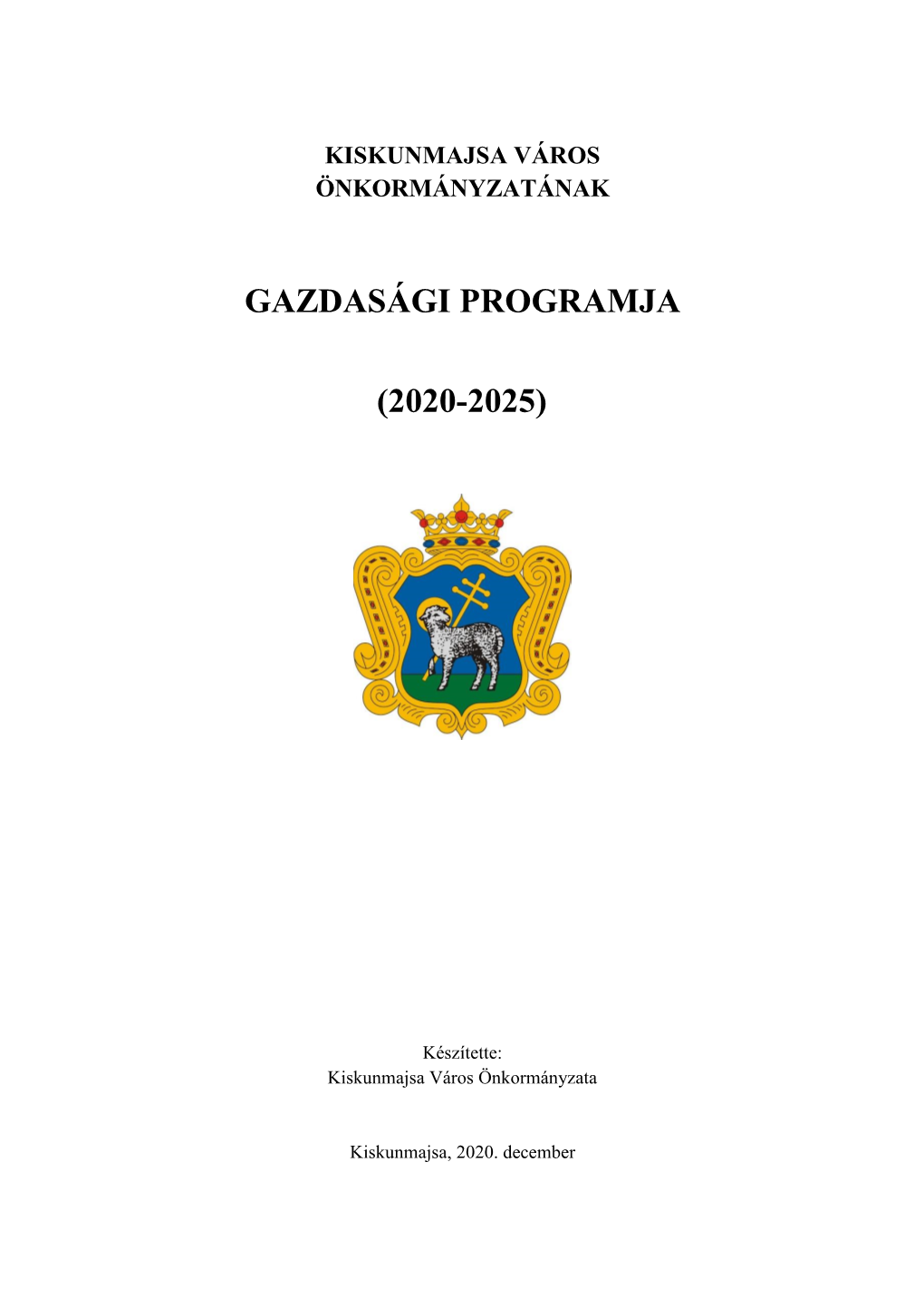 Gazdasági Programja (2020-2025)