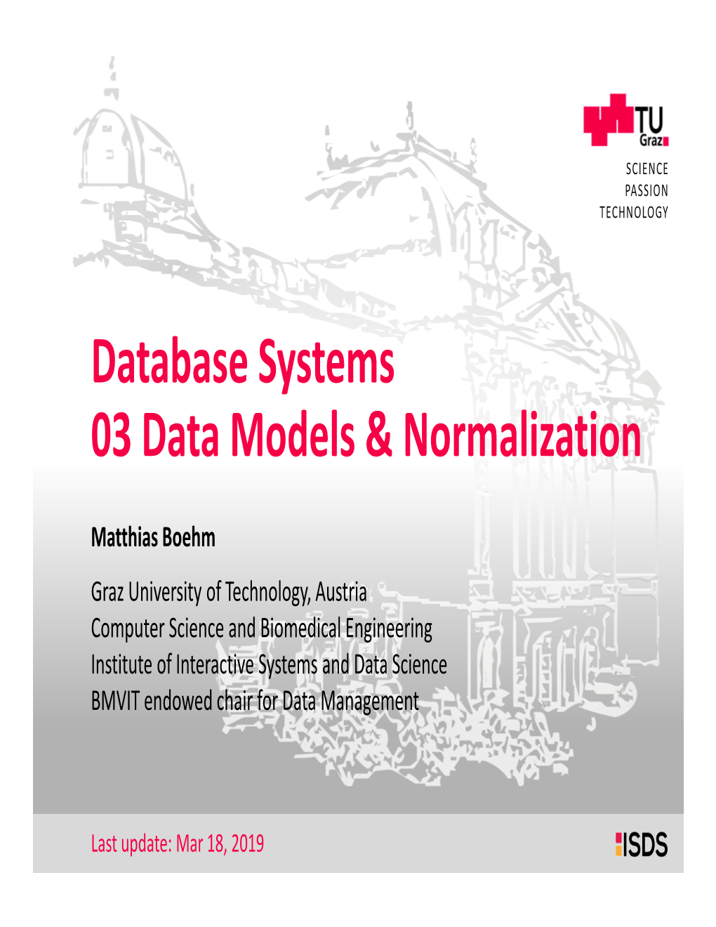 Database Systems 03 Data Models & Normalization