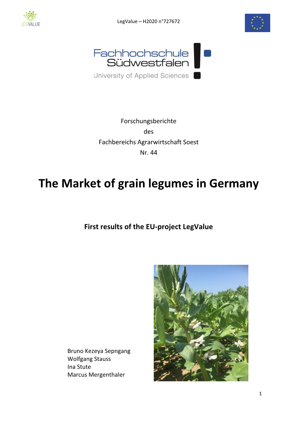 The Market of Grain Legumes in Germany
