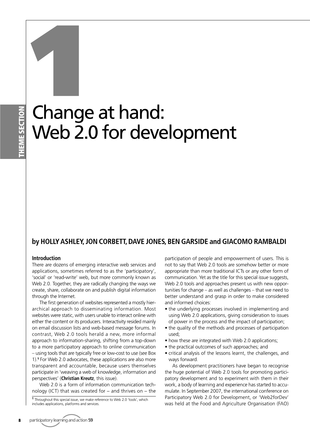 Change at Hand: Web 2.0 for Development