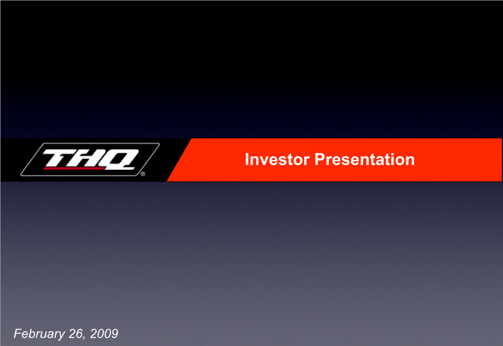 Investor Presentation