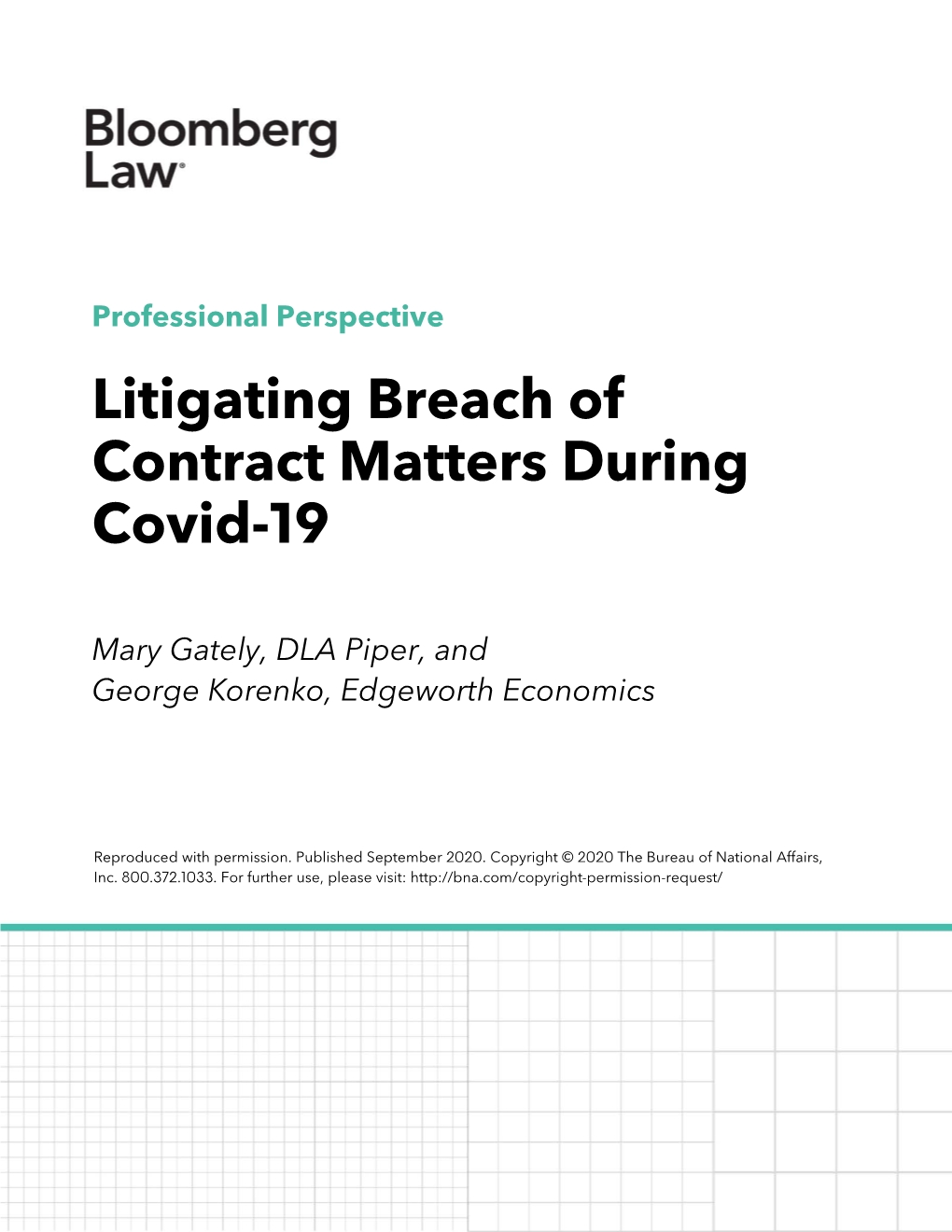 Litigating Breach of Contract Matters During Covid-19