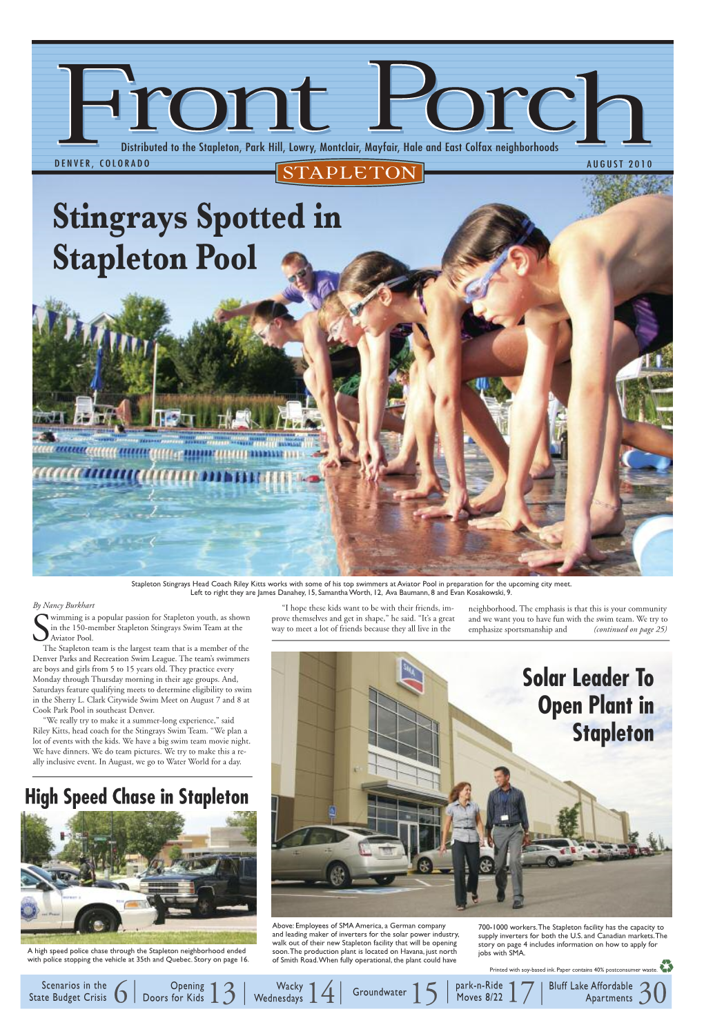 Stingrays Spotted in Stapleton Pool