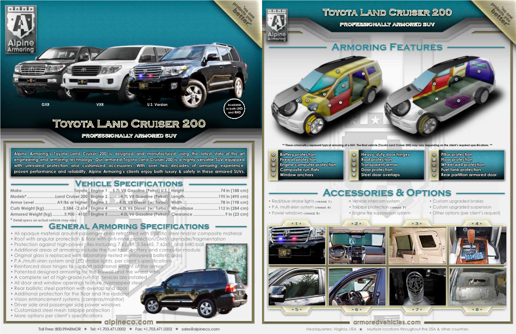 Toyota Land Cruiser 200 Professionally Armored Suv