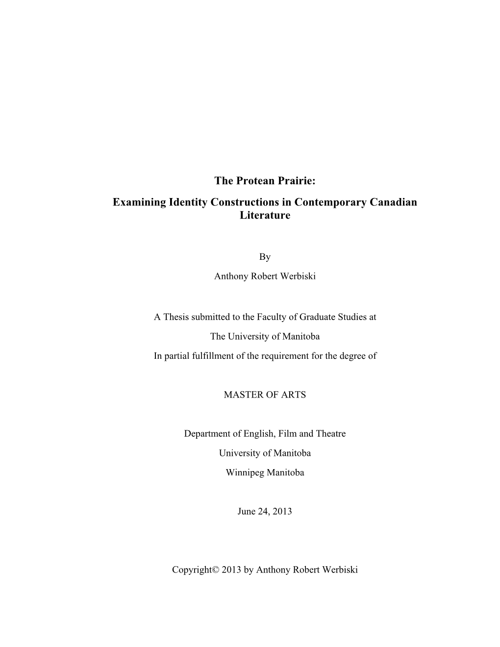 Examining Identity Constructions in Contemporary Canadian Literature