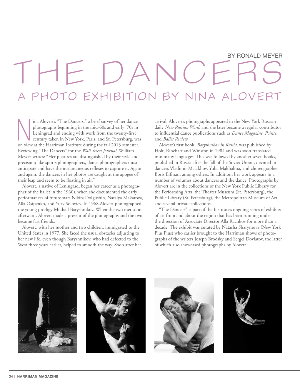 The Dancers: a Photo Exhibition by Nina Alovert