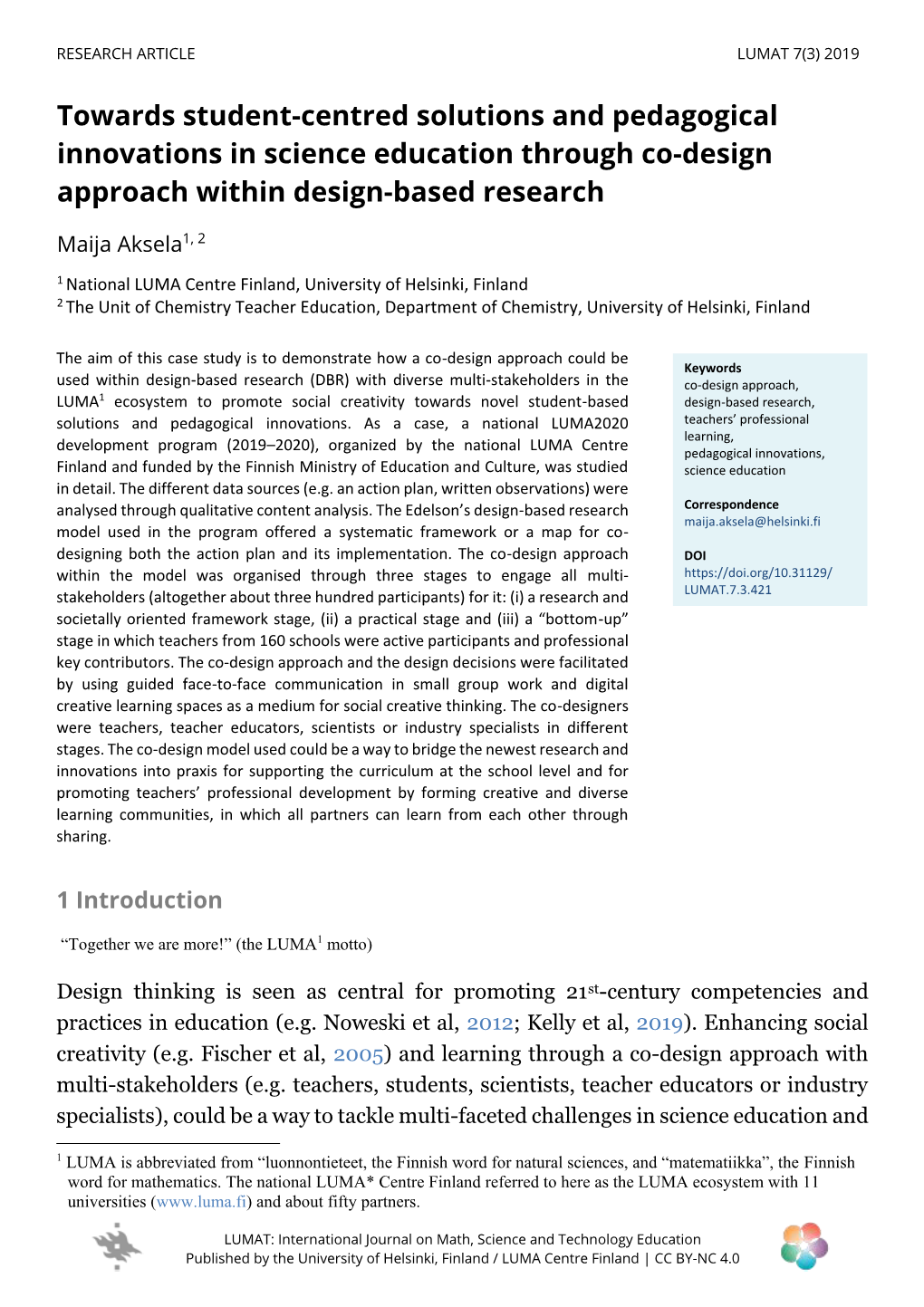 Towards Student-Centred Solutions and Pedagogical Innovations in Science Education Through Co-Design Approach Within Design-Based Research