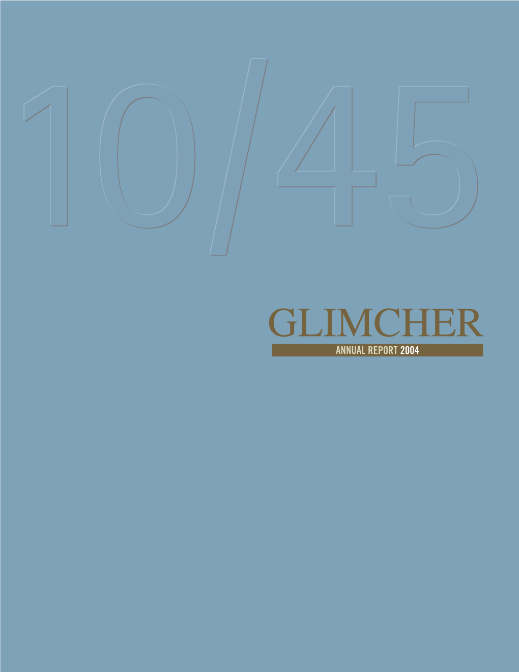 Glimcher Annual Report 2004