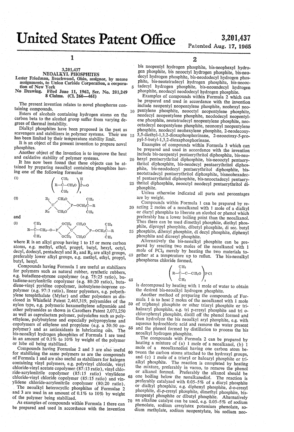 United States Patent 0 CC Patented Aug"