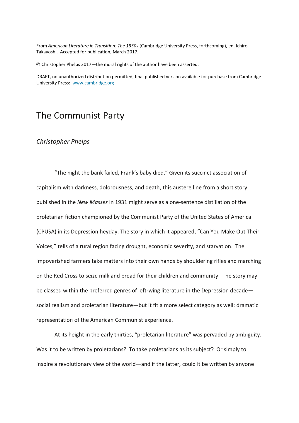 The Communist Party