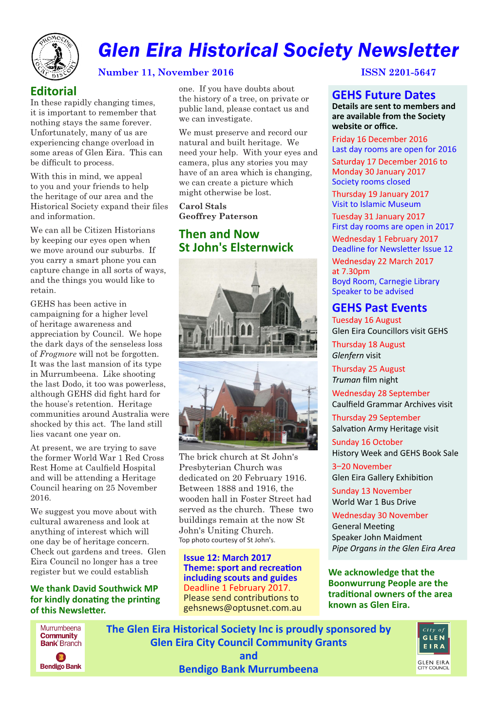 Issue 11 – November 2016