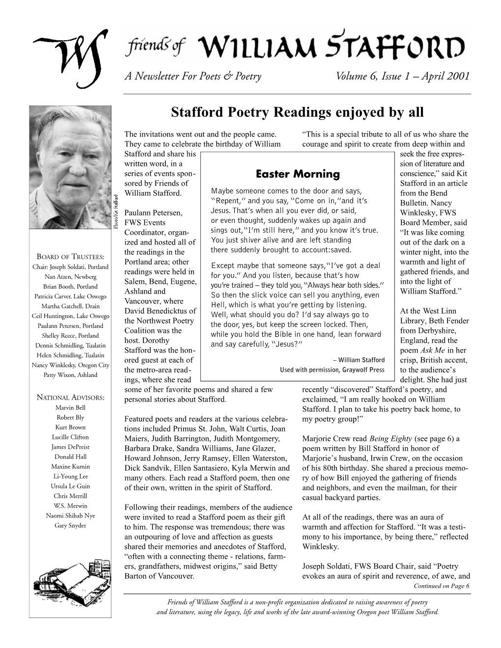 Stafford Poetry Readings Enjoyed by All