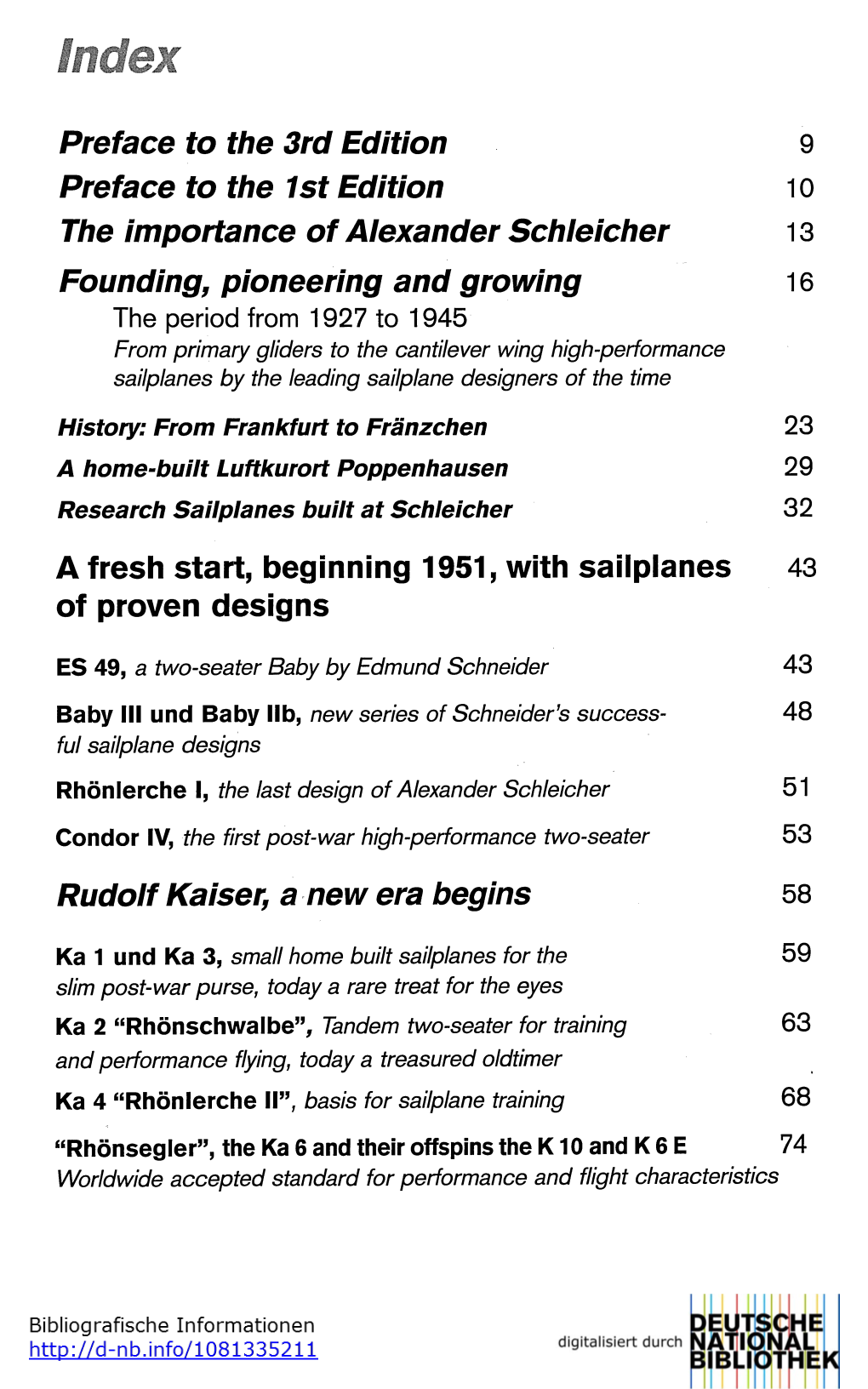 Preface to the 3Rd Edition Preface to the 1St Edition the Importance of Alexander Schleicher Founding, Pioneering and Growing A