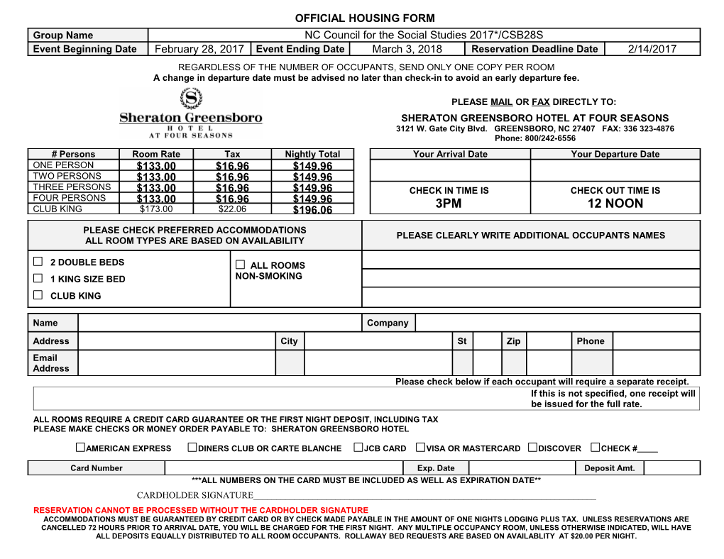 Hotel Reservation Form