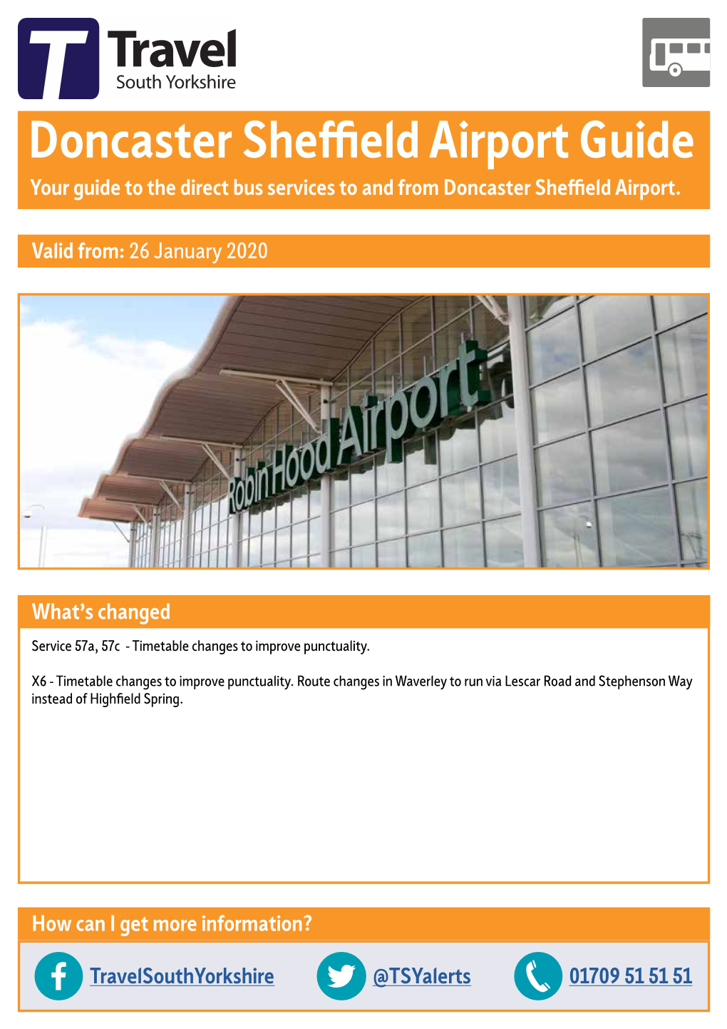 Doncaster Sheffield Airport Guide Your Guide to the Direct Bus Services to and from Doncaster Sheffield Airport