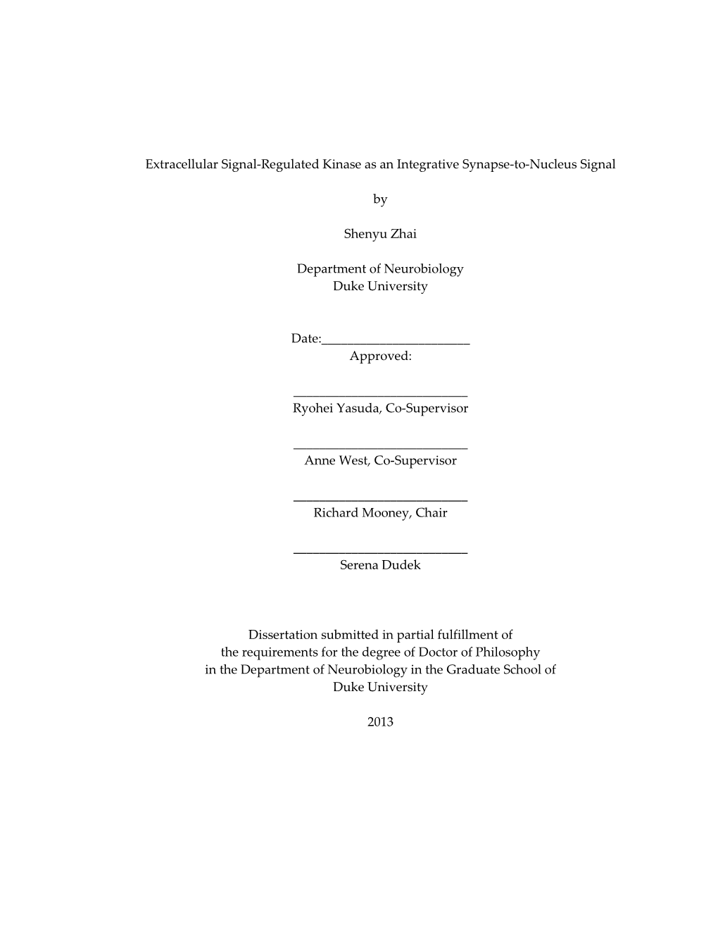 Duke University Dissertation Template