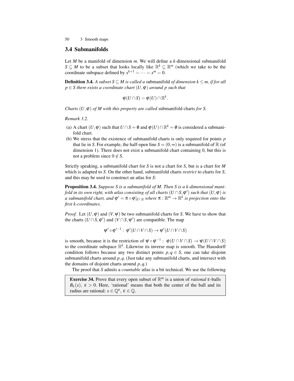 3.4 Submanifolds