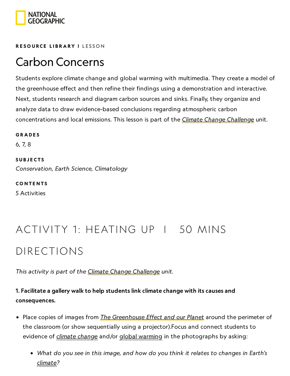 Carbon Concerns