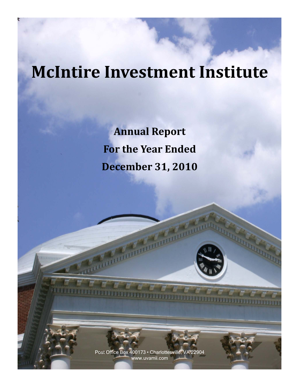 Mcintire Investment Institute