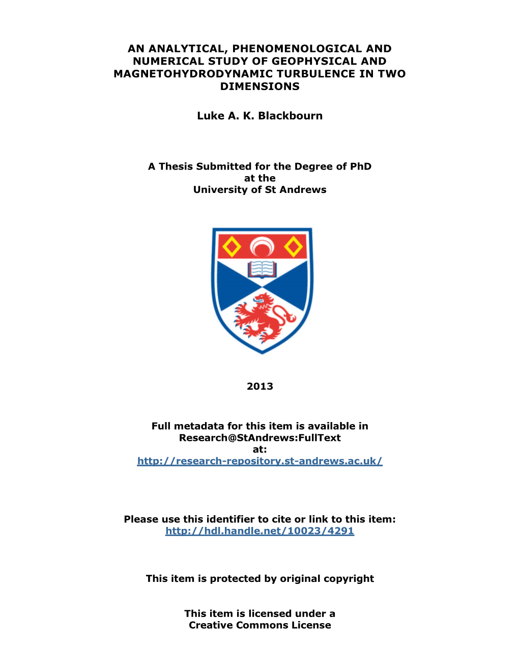 Luke A.K. Blackbourn Phd Thesis