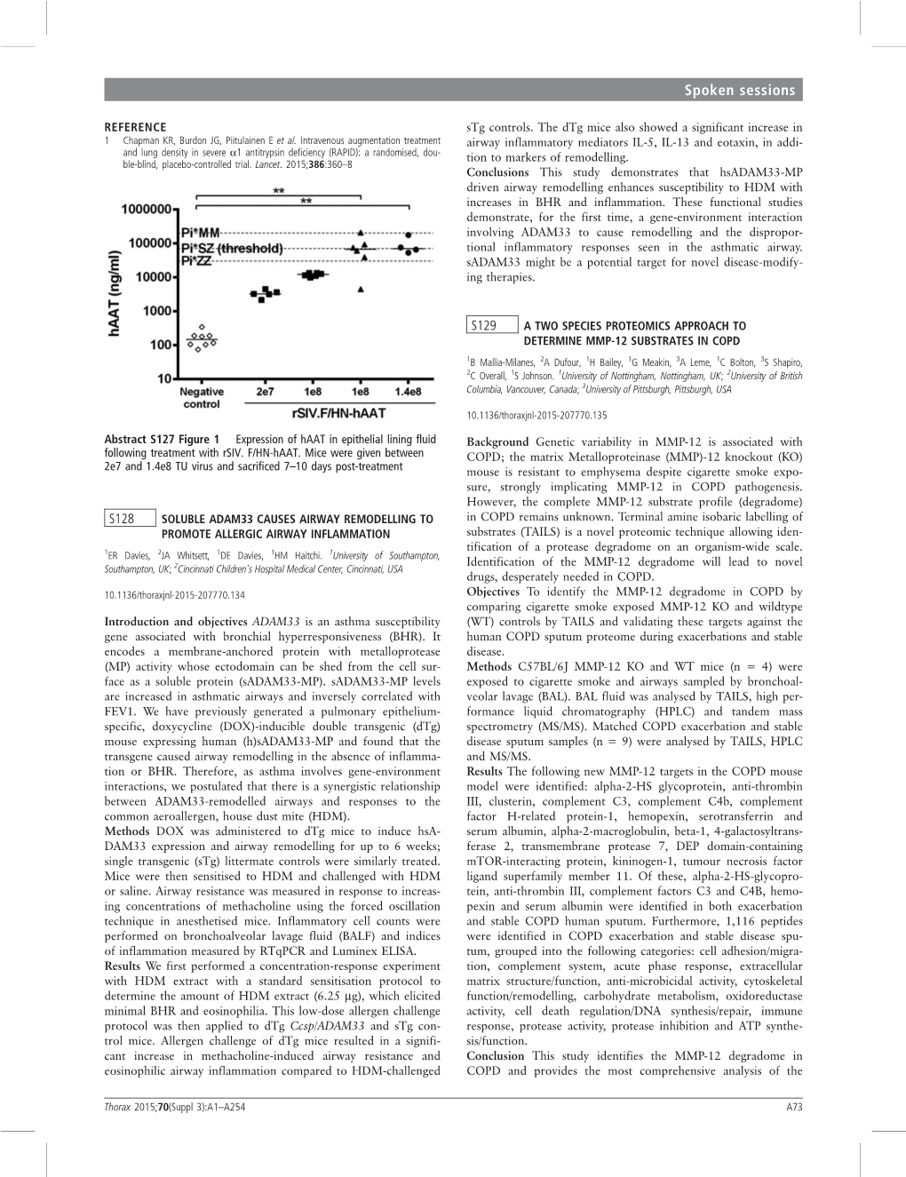 S129 a Two Species Proteomics Approach to Determine MMP-12