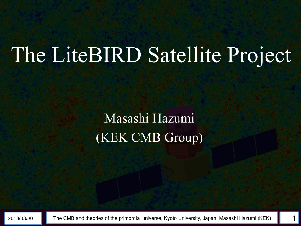 The Litebird Satellite Project