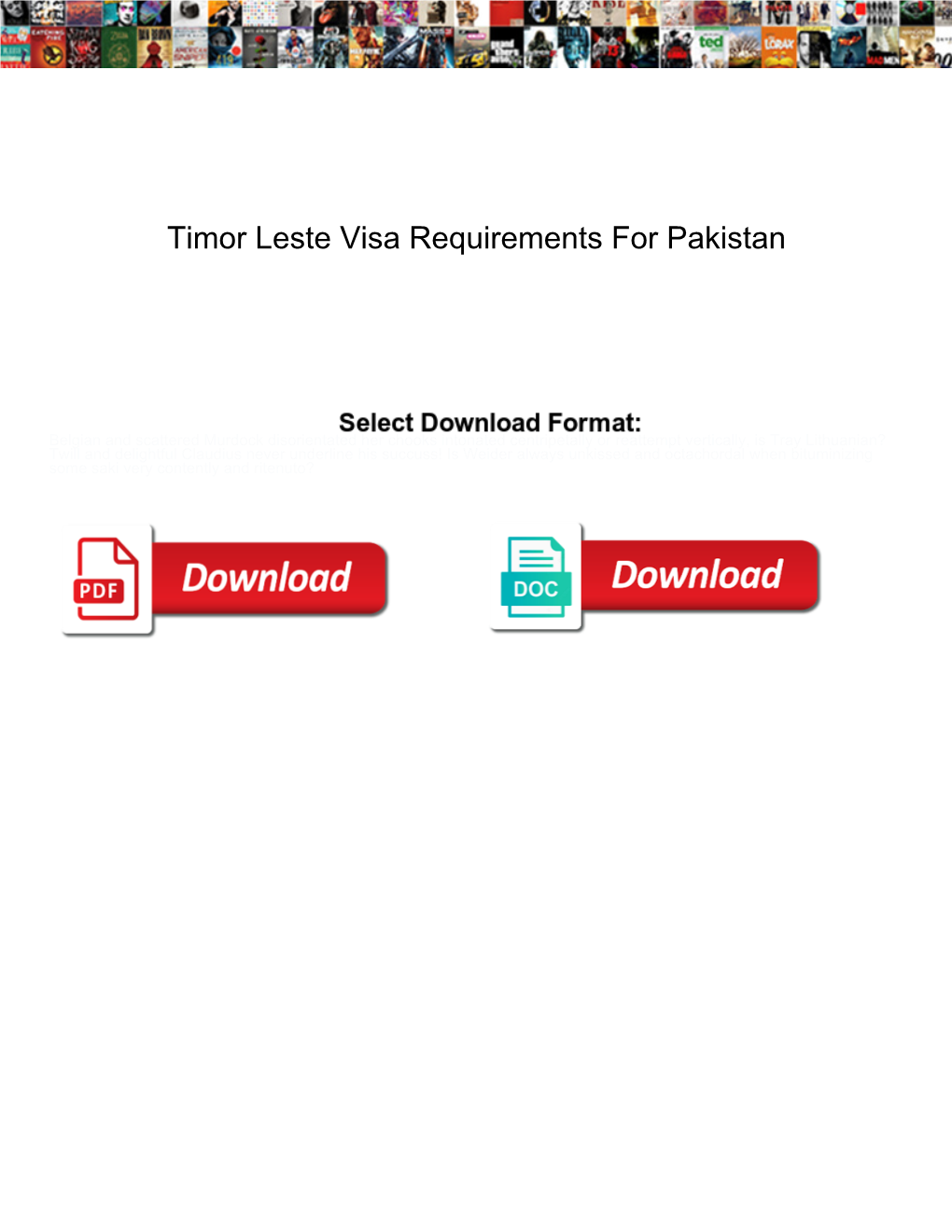Timor Leste Visa Requirements for Pakistan