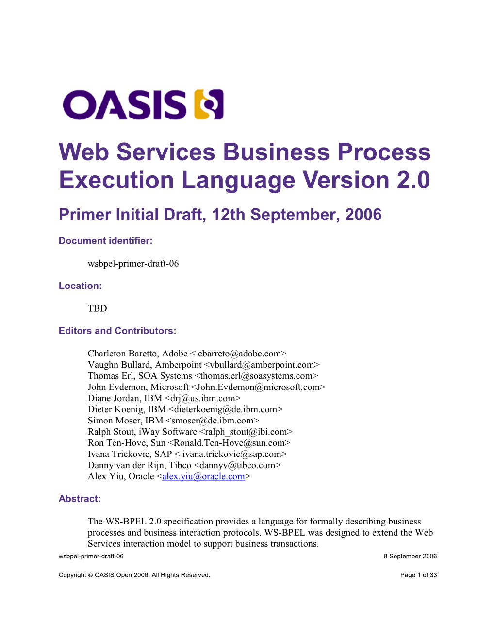 Web Services Business Process Execution Language s1