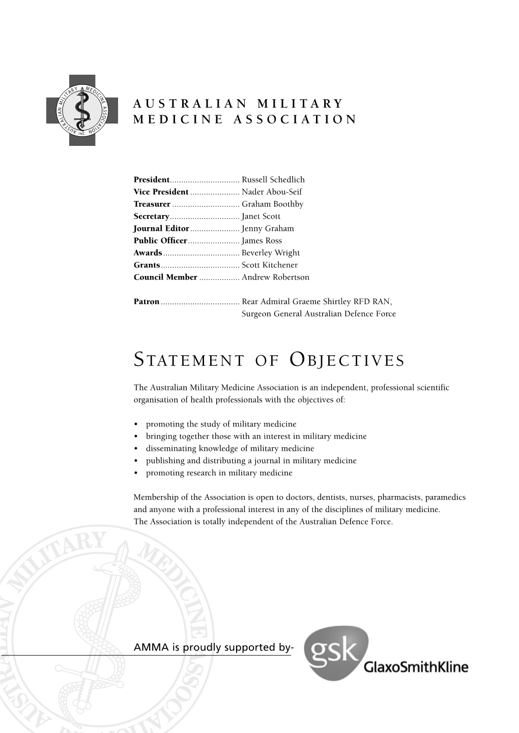 Statement of Objectives